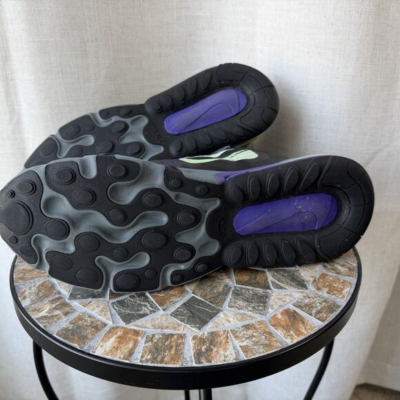 Nike Air Max 270 React CT1617-001 Black Green Purple Size 13 - Picture 13 of 16